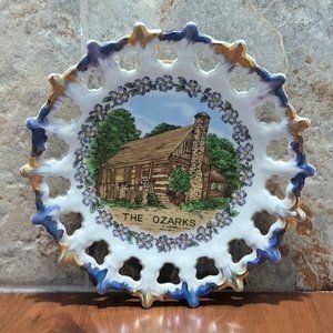 VTG Reticulated Lugenes The Ozarks Decorative Hanging Wall Plate